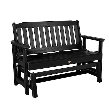 Highwood Usa 4ft Lehigh Gliding Bench Outdoor Furniture for Patio, Backyard, Garden AD-GLBENLH2-BKE